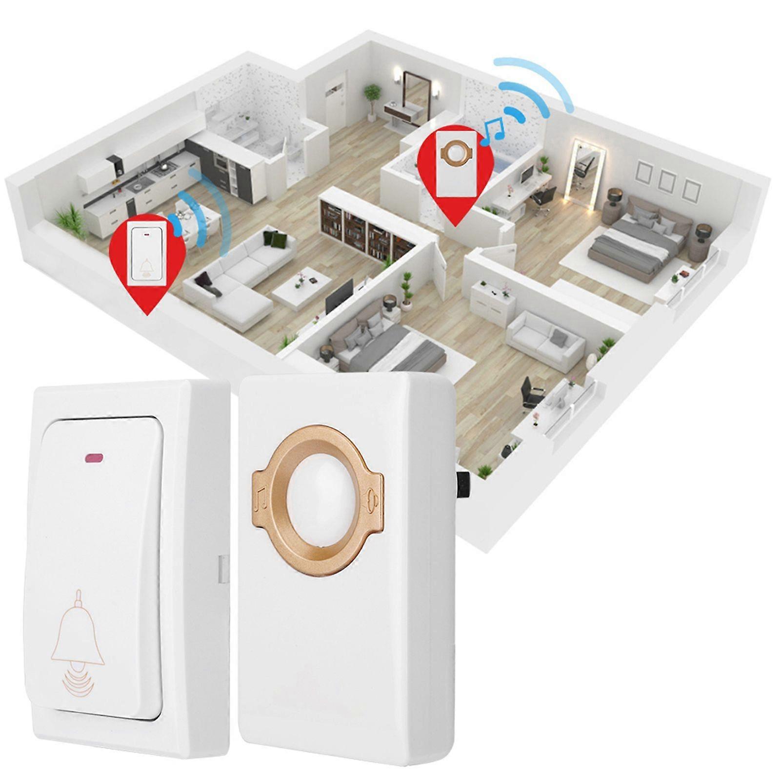 Wireless Doorbell Set Selfpowered Remote Button Receiver
