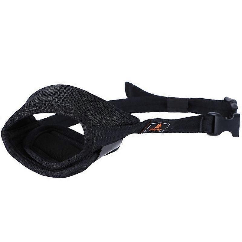Adjustable Soft Dog Muzzle for Small and Medium Dogs, Nylon Anti Bark Anti Bite Muzzle, Breathable Comfortable, Black
