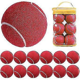 12 Confezioni Di Pressione Corrispondenza E Allenamento Palline Da Tennis-rosso