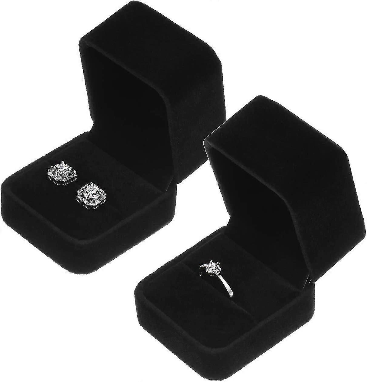 Stück Samt Ring Ohrring Box