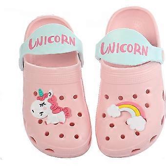 Toddler Little Kids Unicorn Clogs Slippers Sandals, Non-Slip Girls Boys Clogs Slide Lightweight Garden Shoes Slip-on Beach Pool Shower Slippersactual 