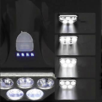 1200mAh cykelstrålkastare 200 lumen USB-uppladdningsbar cykellampa med 5 LED-lampor