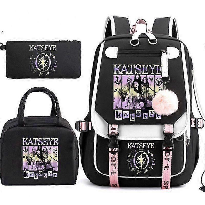 2026Katseye backpack large capacity casual backpack 3pc