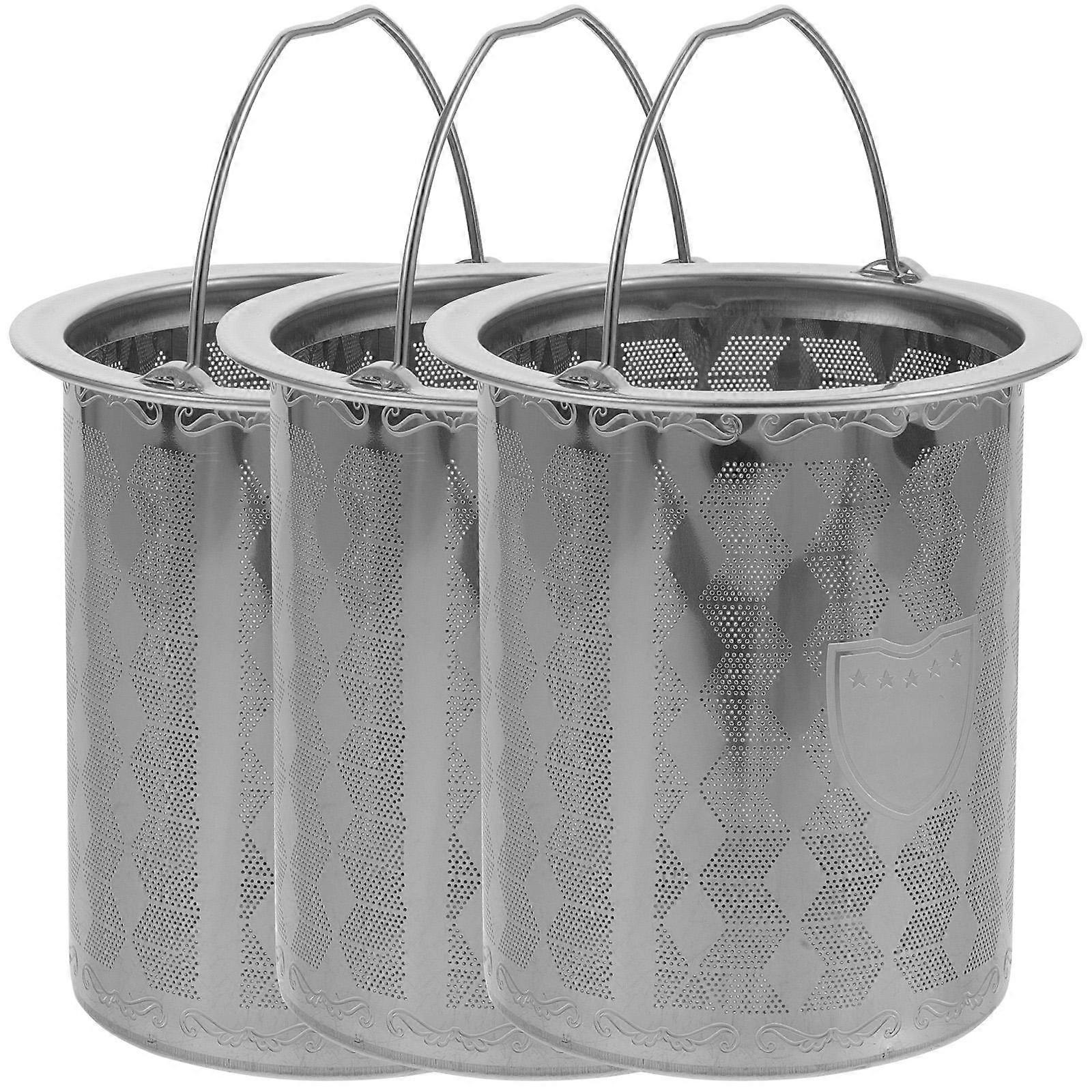 3Pcs Stainless Tea Strainer Insert Tea Infuser Tea Pot Accessories Tea Filter Mesh