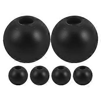6pcs Gym Cable Accessories: 4cm/1.57" Cable Ball Stopper Replacement Plastic Pulling Wire Rope Eyelet Terminals for Training Machine Lifting Rope Join