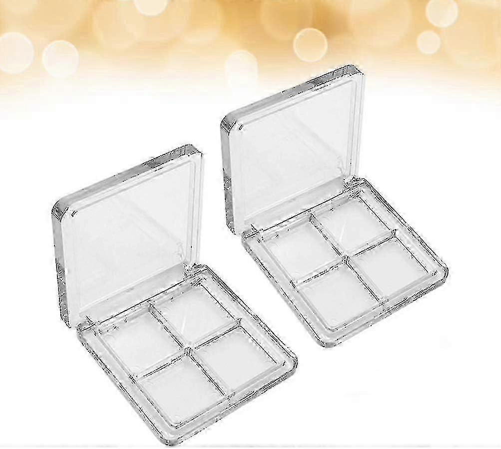 2pcs Empty Plastic Eyeshadow Palette