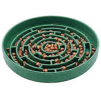 Non Slip Slow Eating Dog Bowl - Silicone Pet Feeder with Suction Cups, Anti Spill Design for Puppies Green