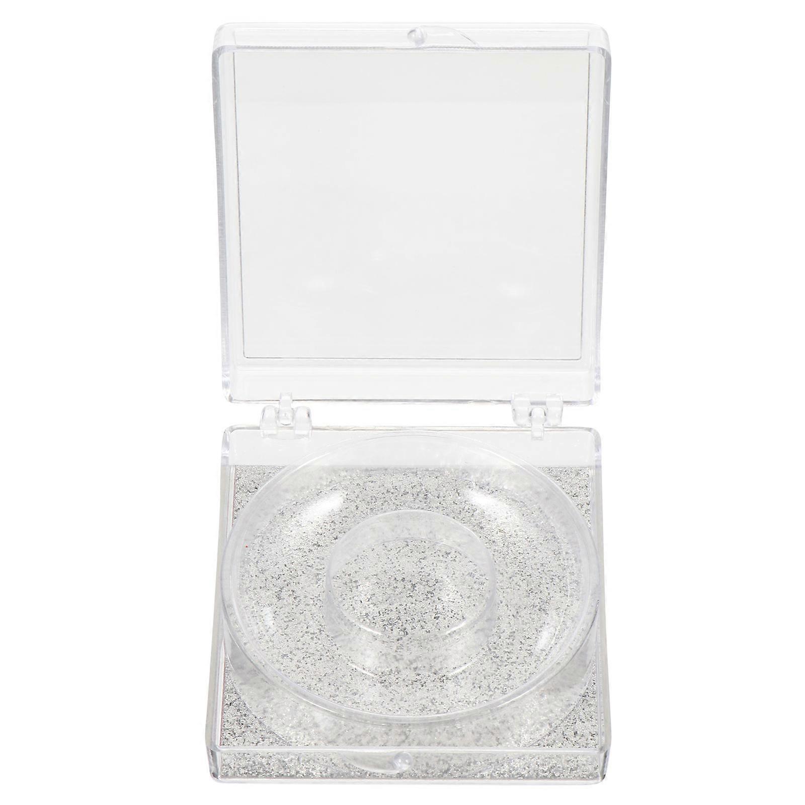 6pcs Empty False Eyelash Packaging Boxes Glitter Square Eyelash Storage Boxes