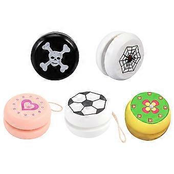 5Pcs Wooden Yo-yo Toys Early Educational Yo-yo Ball Toy Children Toys for Kids