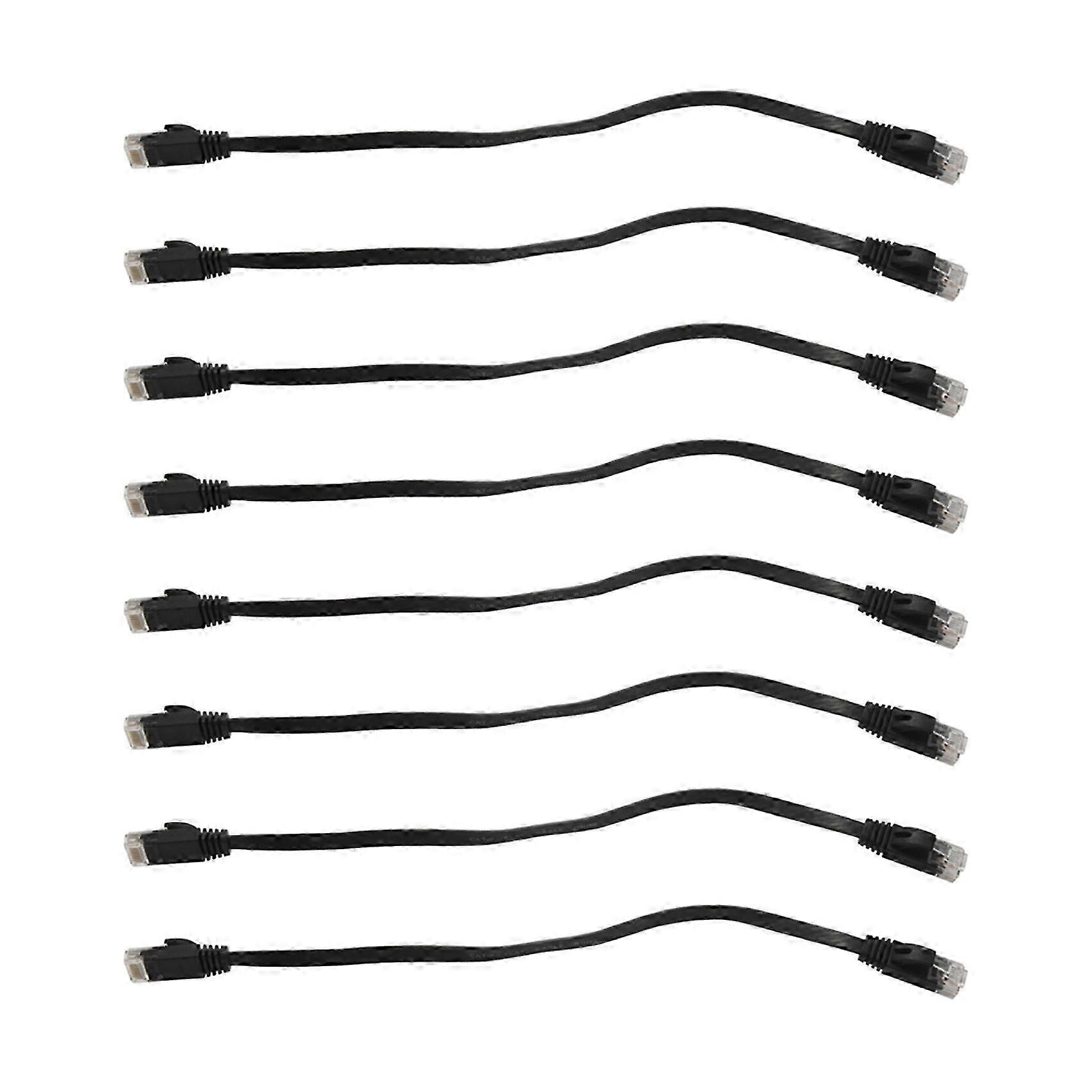 48 Pcs 1 Ft Flat Internet Network Cable Solid Cat6 High Speed Patch Lan Wire with Snagless Rj45 Connectors