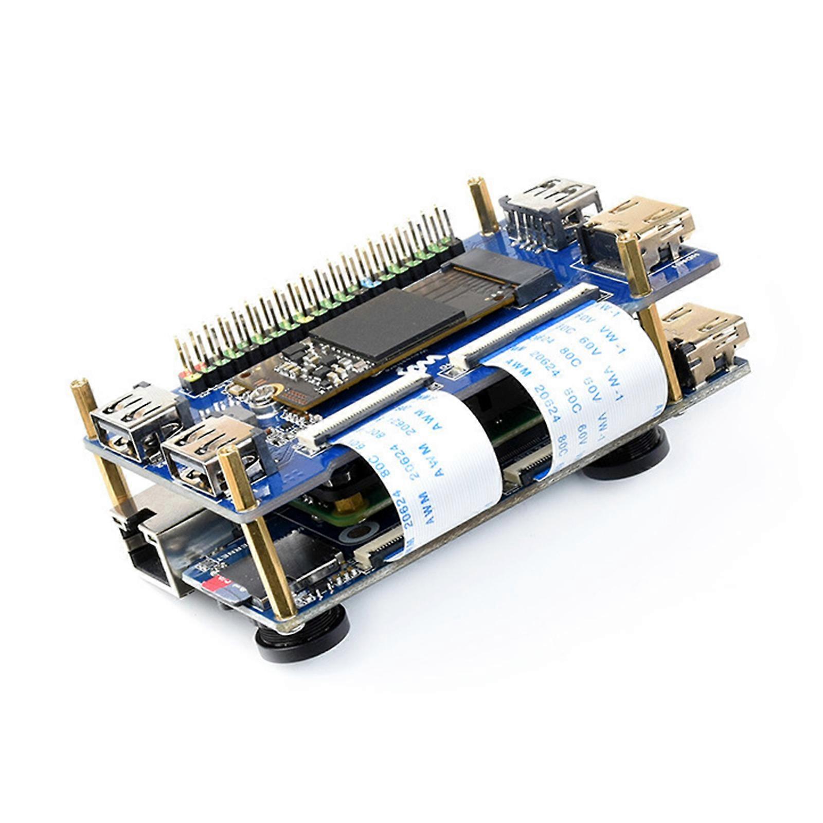 Binocular Camera Base Board Interface Expander Double 8MP Camera Development Board Replacement for RPi Compute Module 4 Multicolor
