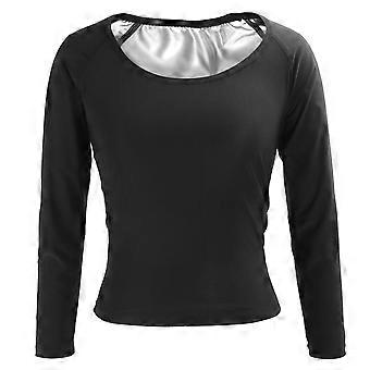 Frauen Sport Abnehmen Sauna Shirt Polyurethan Schweiß Verbessern Abnehmen Körper ShapewearL/XL