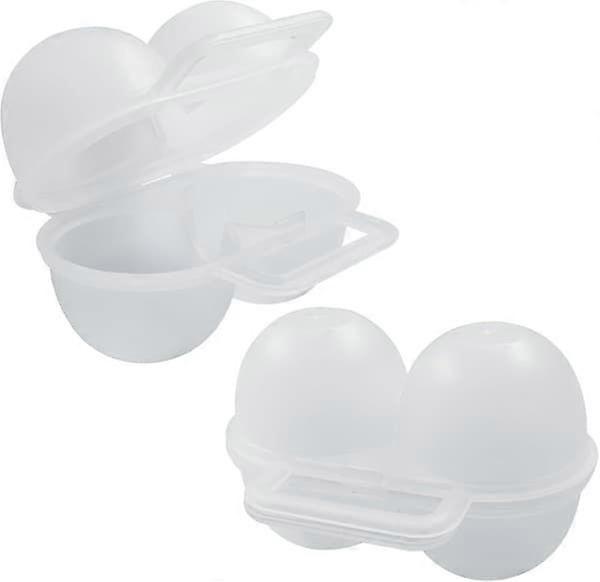 Egg storage 2-pack 2-compartment, Practical egg storage - Portable, PP material, for picnic and bathing