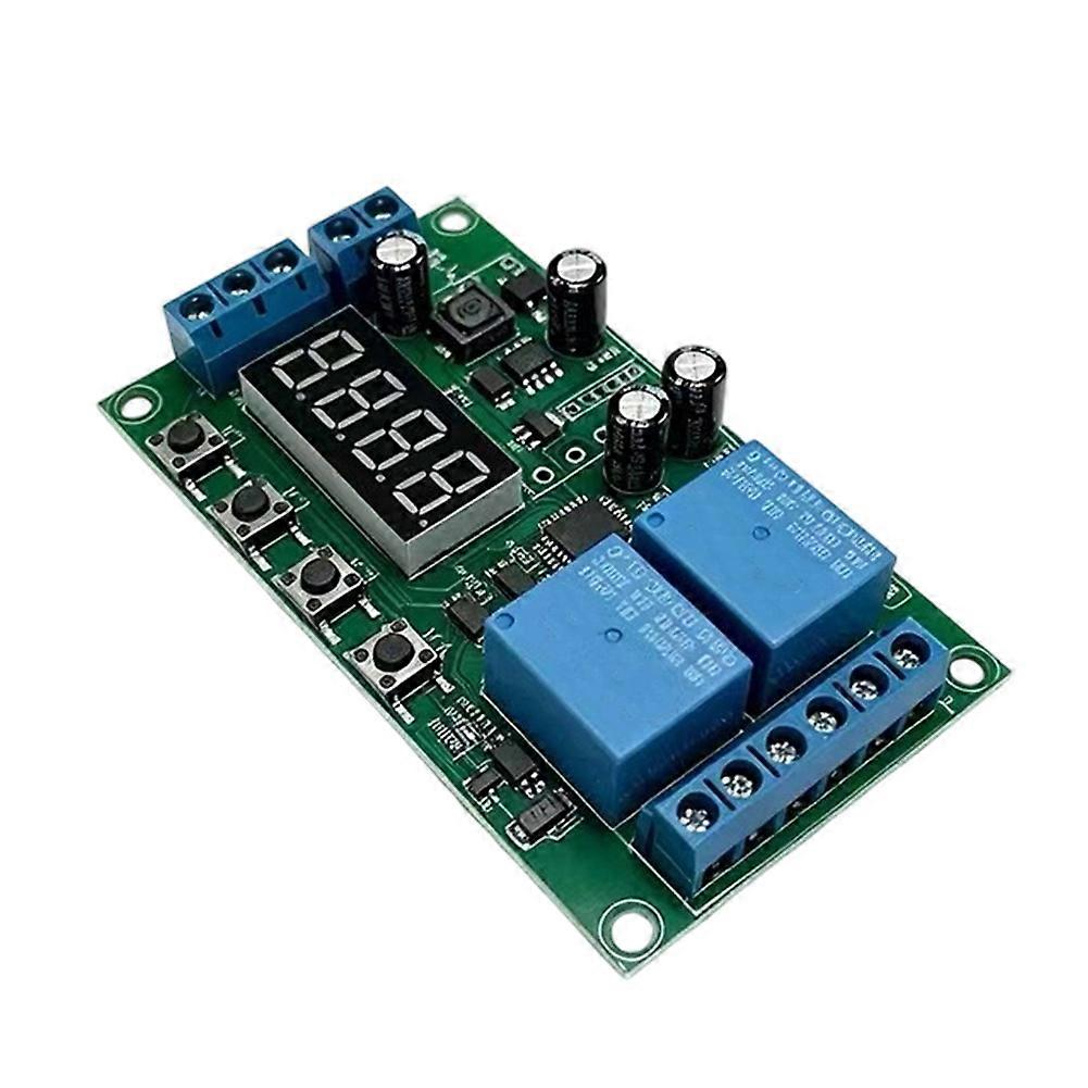 YF-7 DC7-30V Dual Channel Delay Relay Module Control Switch Multifunctional Pulse Trigger Cycle Timer 0.01s-999m