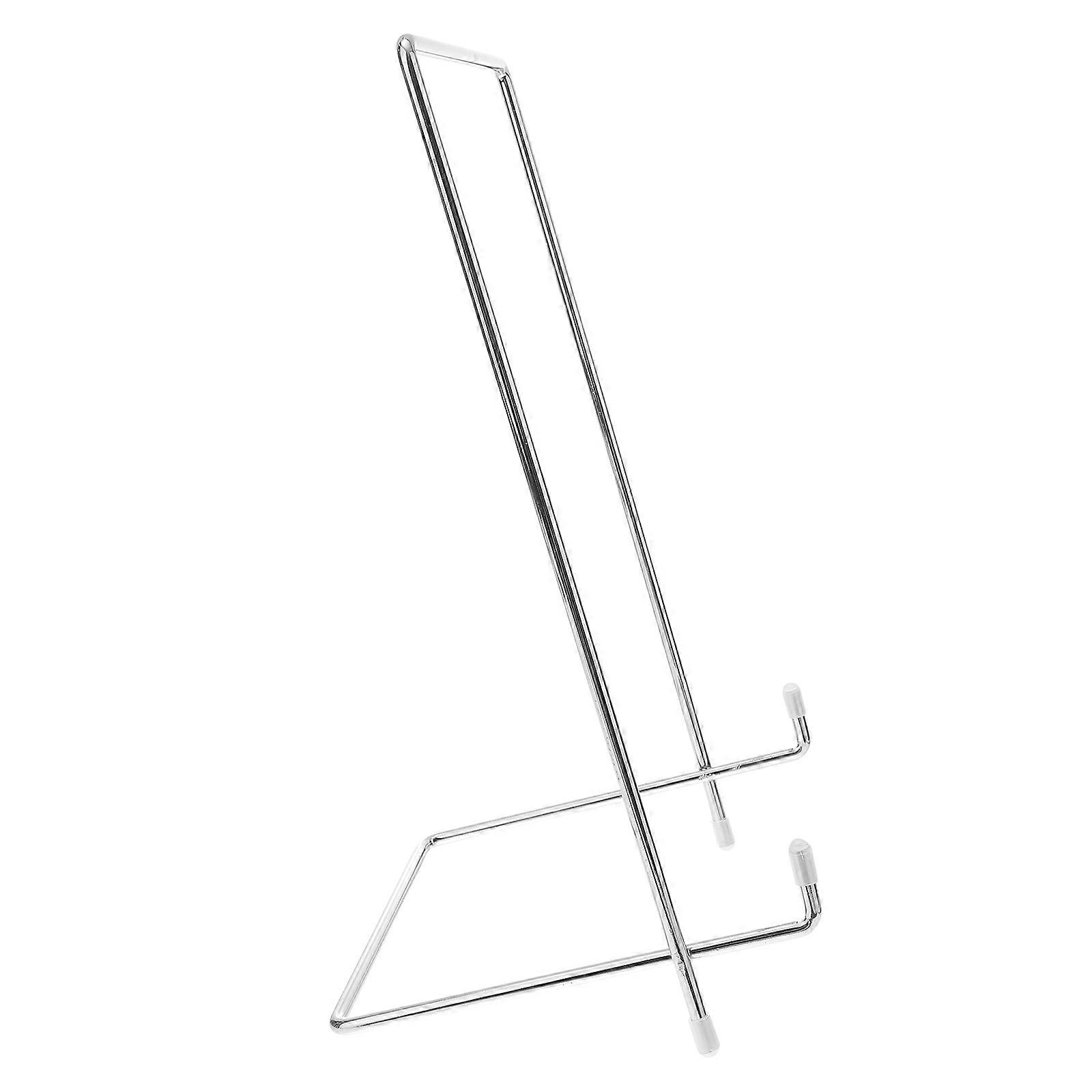 Silver Metal Display Stand Holder Rack for Books and Frames