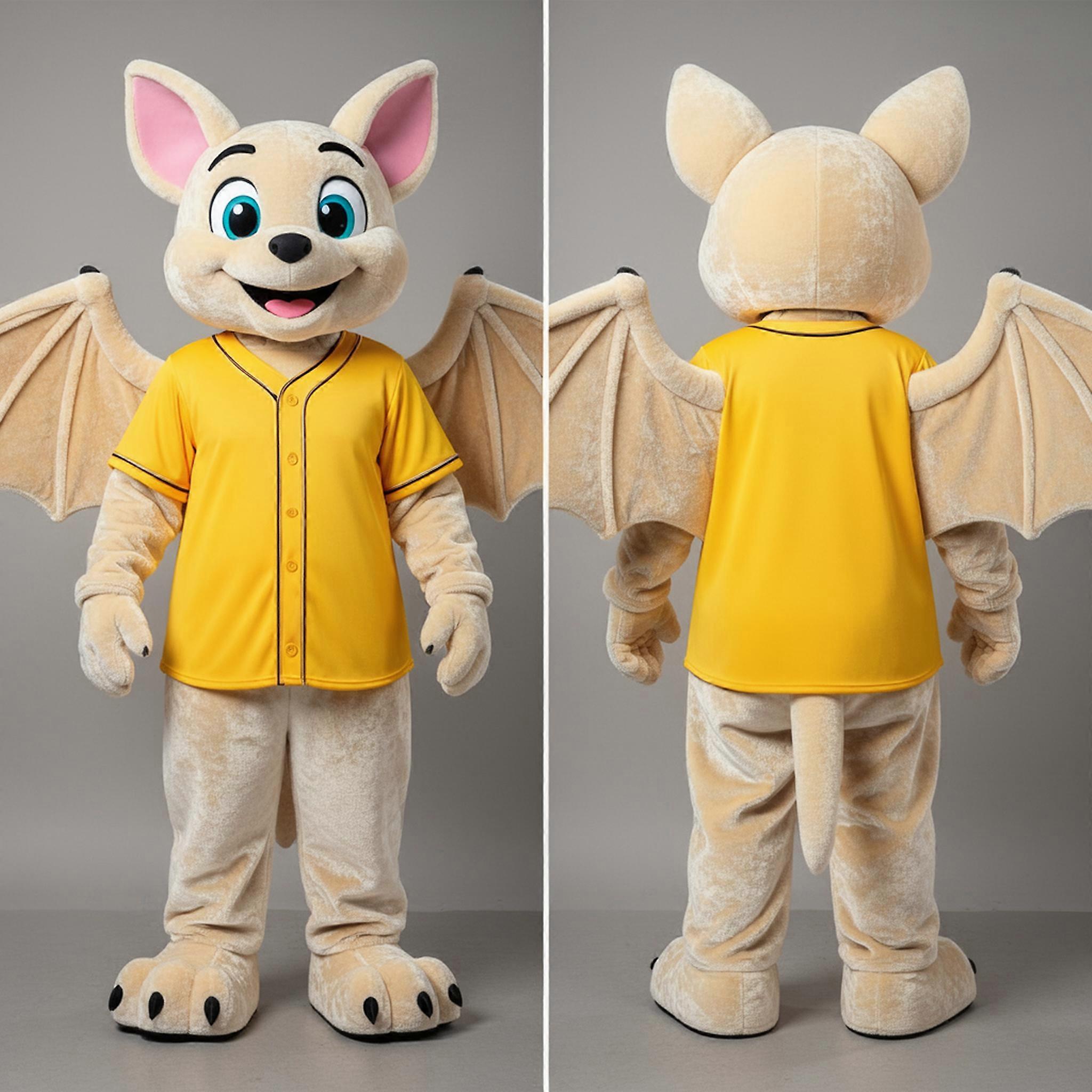 MASTICOT Cream Velvety Fruit Bat Mascot