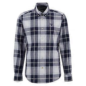 Men's Barbour Heritage Barbour Men's Blue Check Long Sleeved Edgar Tailored Shirt