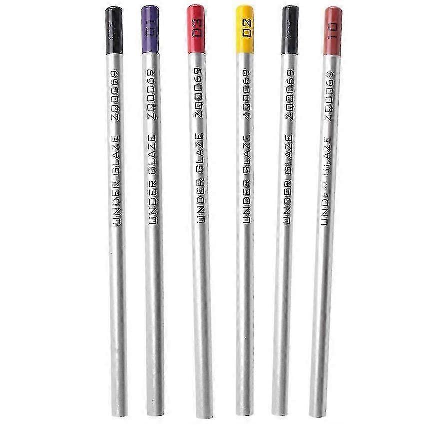 6Pcs Precision Underglaze Pencils for Pottery