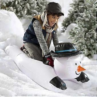 Inflatable Ski Board Snowboard Foldable Snow Sled compatible with Adult and Kid, Snow Tube Inflatable Snow Sled with Double Handle