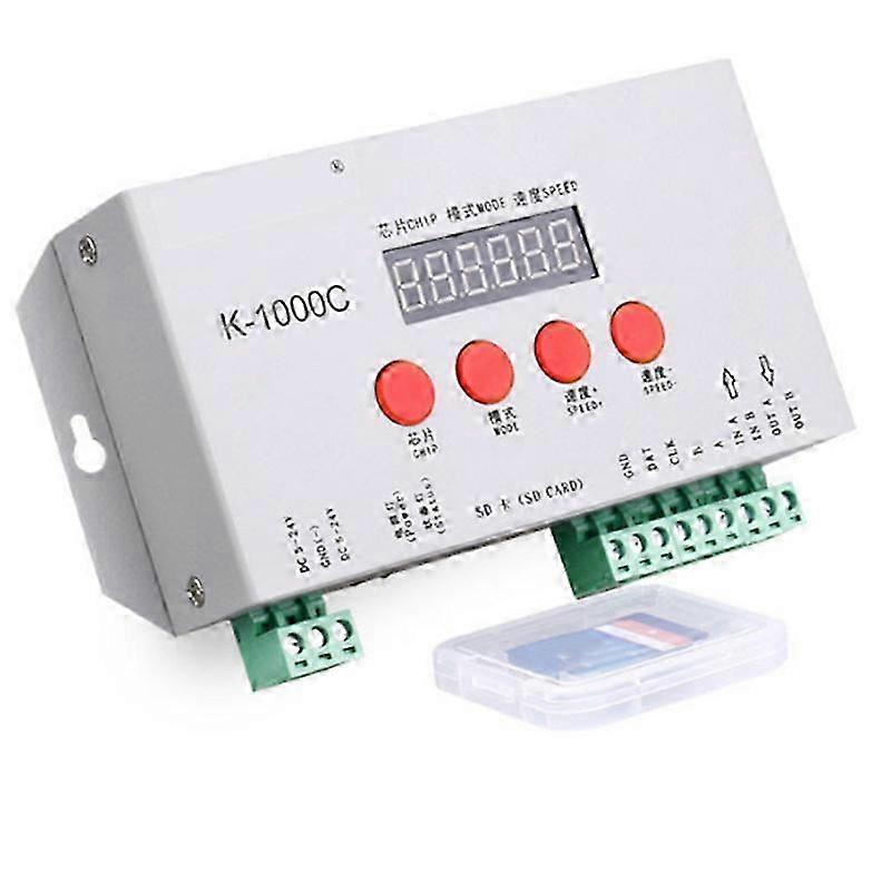 LED Pixel Program Controller, Compatible with WS2812B, WS2811, APA102, T1000S, WS2813, DC5-24V