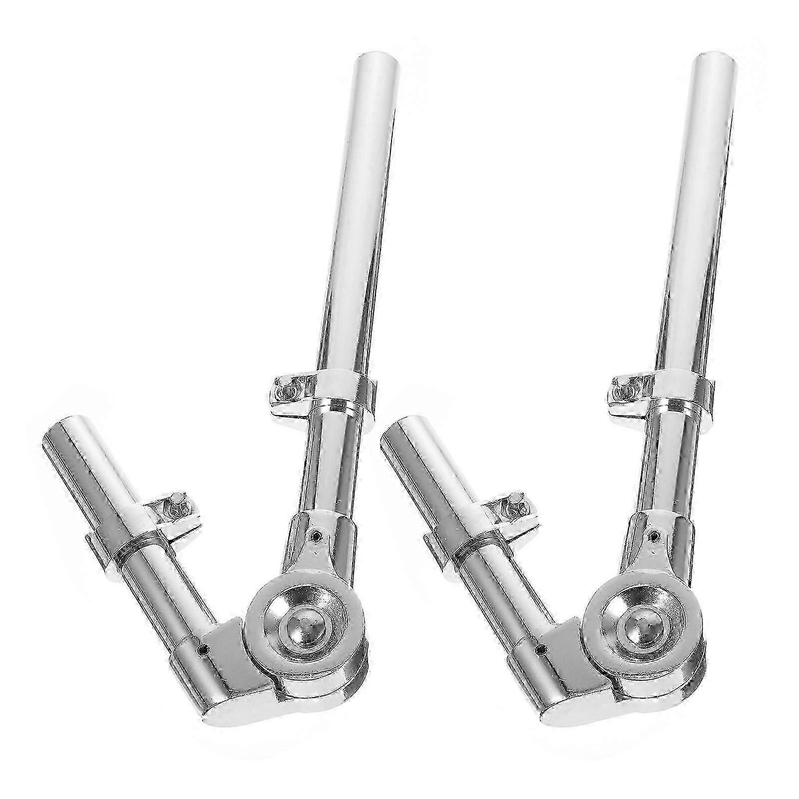 Drum Stand Tom Drum Bracket for Percussion Instrument 1Pair Silver Metal DL