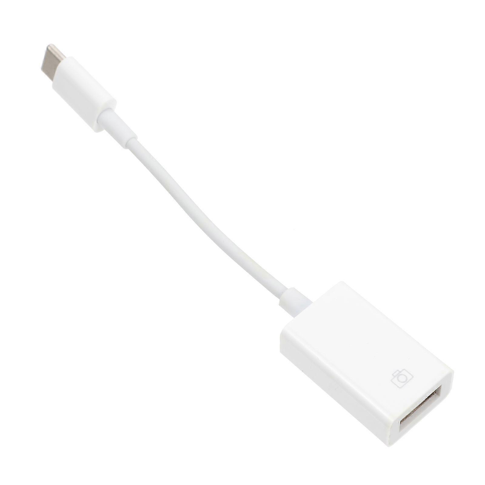 USB-C to USB Adapter for Laptop Use Function 2Pcs White Plastic