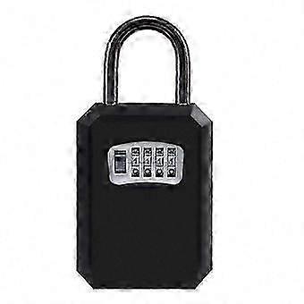Wall-Mounted 4-Digit Code Key Box, No Drilling Needed, Secure Lock for Home or Construction Site Use