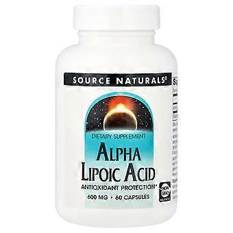 2 x Source Naturals, Alpha Lipoic Acid, 600 mg, 60 Capsules