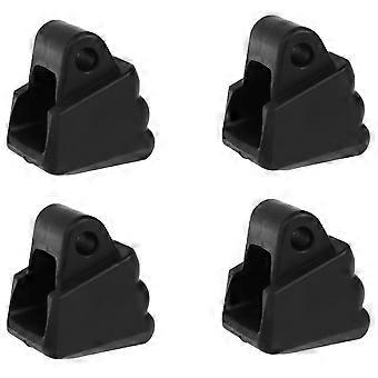 4er-Pack Bremsklötze & Zehenstopper für Rollschuhe, PVC-Material, leicht, verschleißfest, schwarz, 3,5 x 4,5 cm, kompatibel mit Rollschuhen und Inlineskates