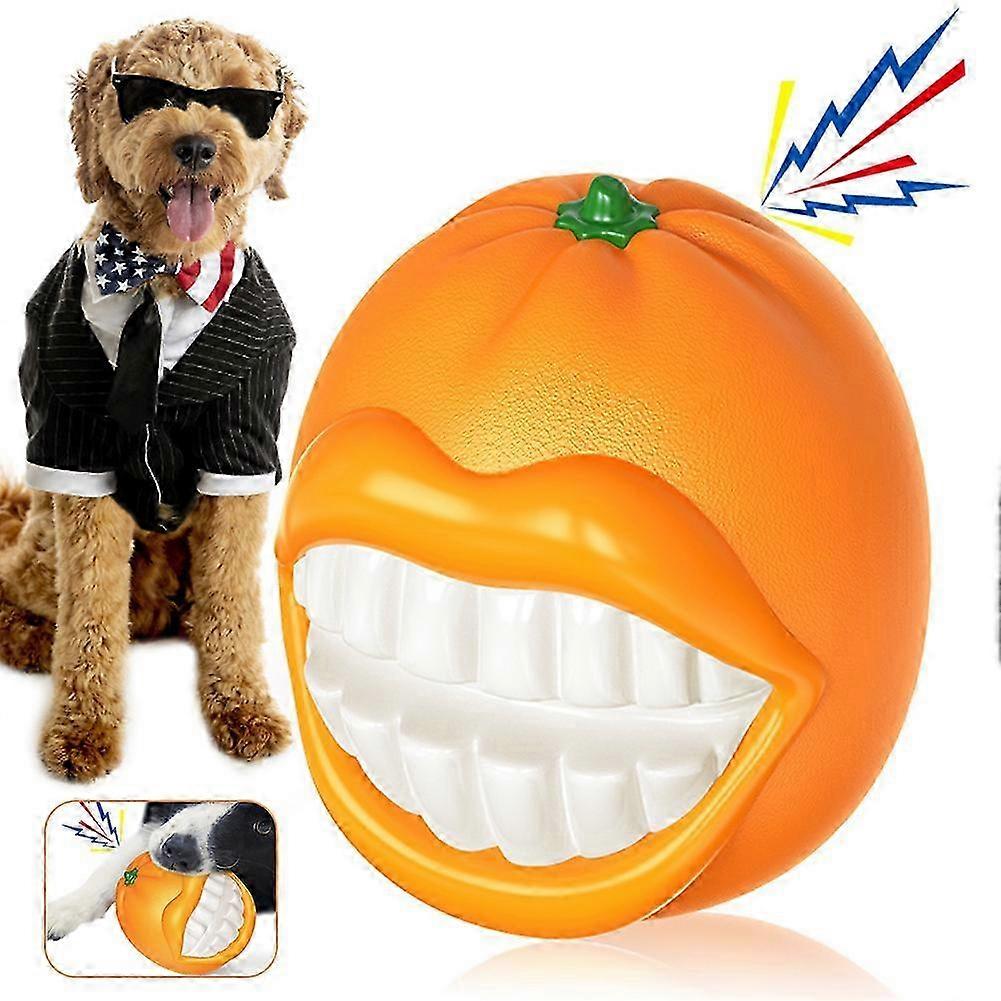 Teeth-Cleaning Squeaky Dog Ball