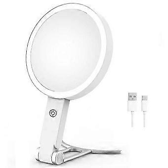 30X Magnifying Makeup Mirros 3 Color Lights Magnifying Handheld Mirror for Detailed Skincare Eyebrow Grooming A@q