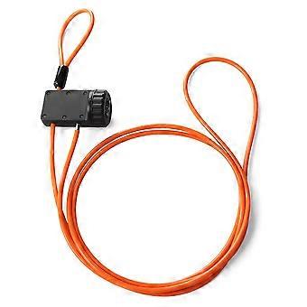 Anti Theft Password Cable Lock 200cm/78.74in Steel Wire Security Lock for Motorcycle Bags Bicycles Scooters Strollers