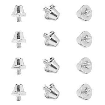12Pcs chaussure de football Remplacement Pointes 11mm / 13mm / 15mm Chaussures de football de qualité Studs pour 5MM Fileté Football Chaussures de football Argent 13