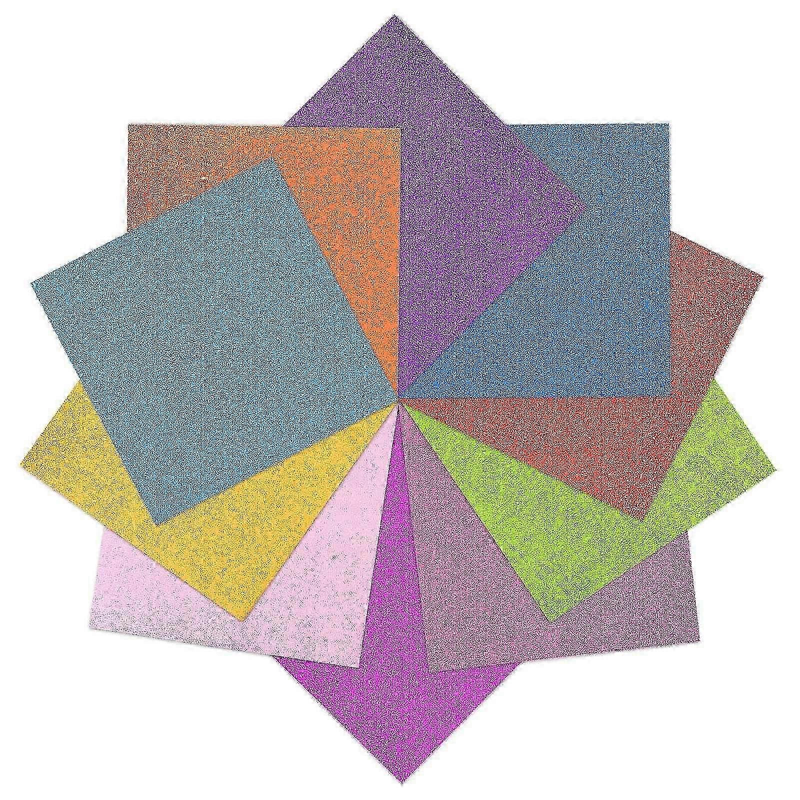 Iridescent Glitter Origami Paper Sheets