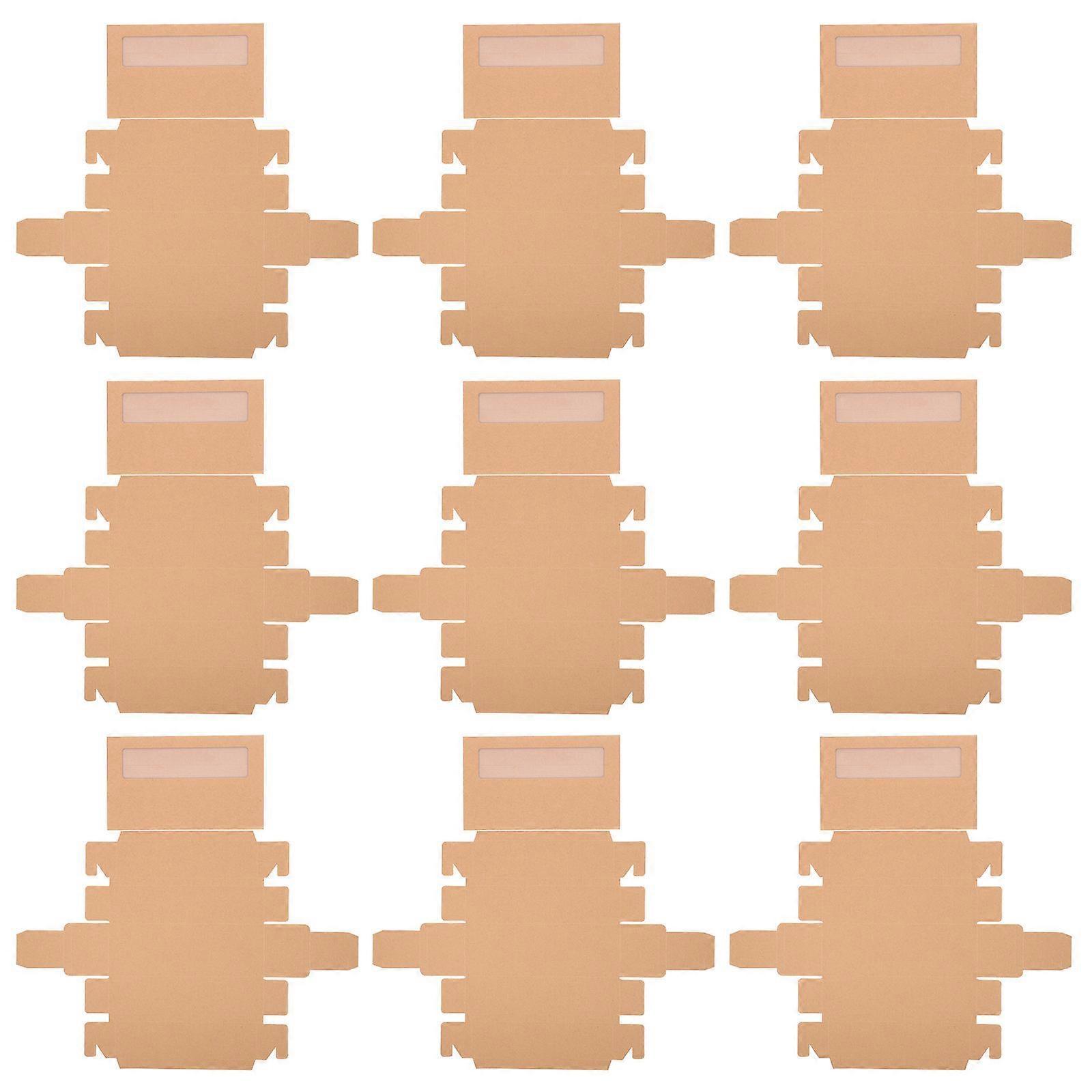 Paper Macaron Box Windowed Cookie Containers compatible with Storage Use 40Pcs