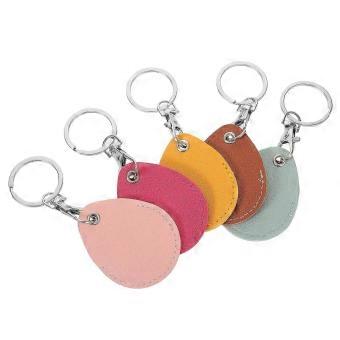 5pcs Keychain PU Card Cover with Key Ring Entrance Guard Card Cover Key Hanging Ornament-bj