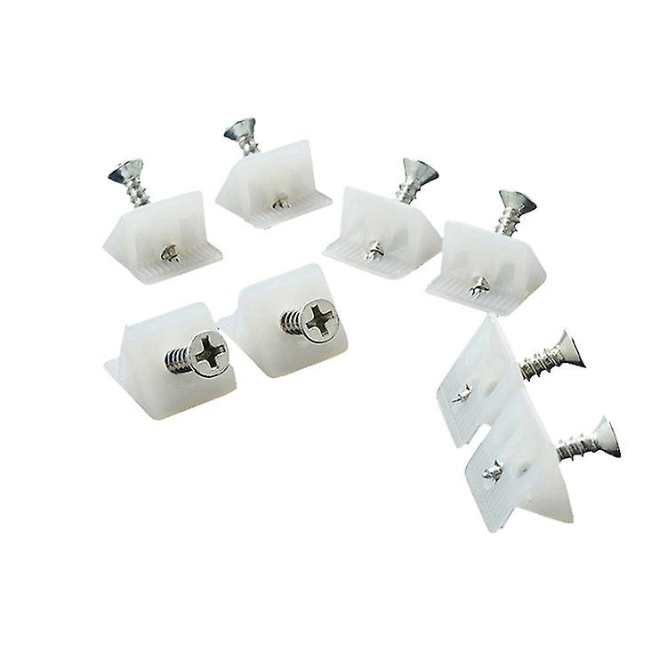 200PCS Drawer Support Brackets, with Chest Drawer Bottom Repair Fixing Mending Wedges Furniture Laminate SupportWhite Plastic Corner Connector Mending