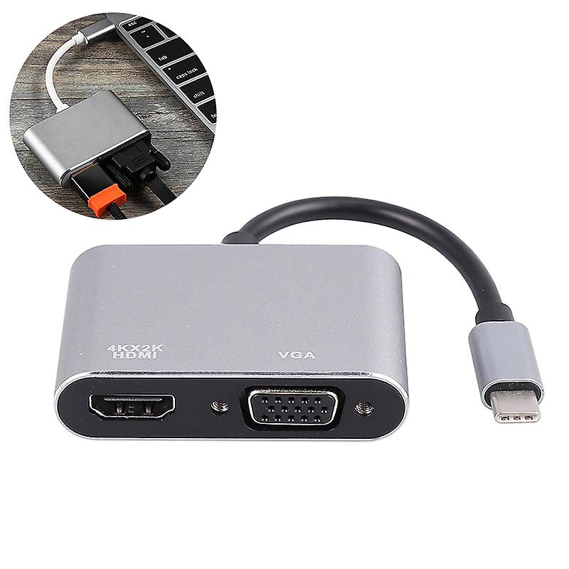 Usb 3.1 Tipo C A Vga Adaptador Multipuerto USB C A Hdmi 4k Uhd Convertidor Port Hub