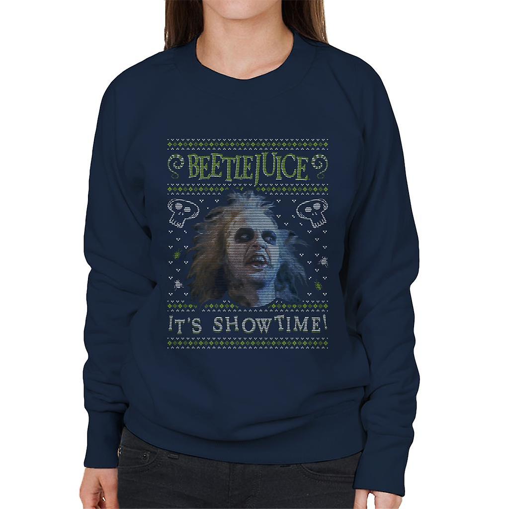 Beetlejuice Christmas It's Showtime Women's Sweatshirt