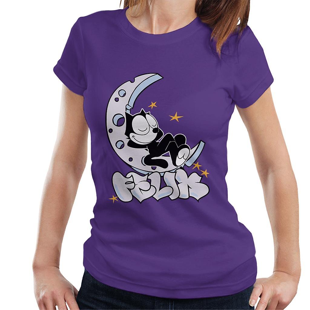 Felix The Cat Sleeping On The Moon Women's T-Shirt