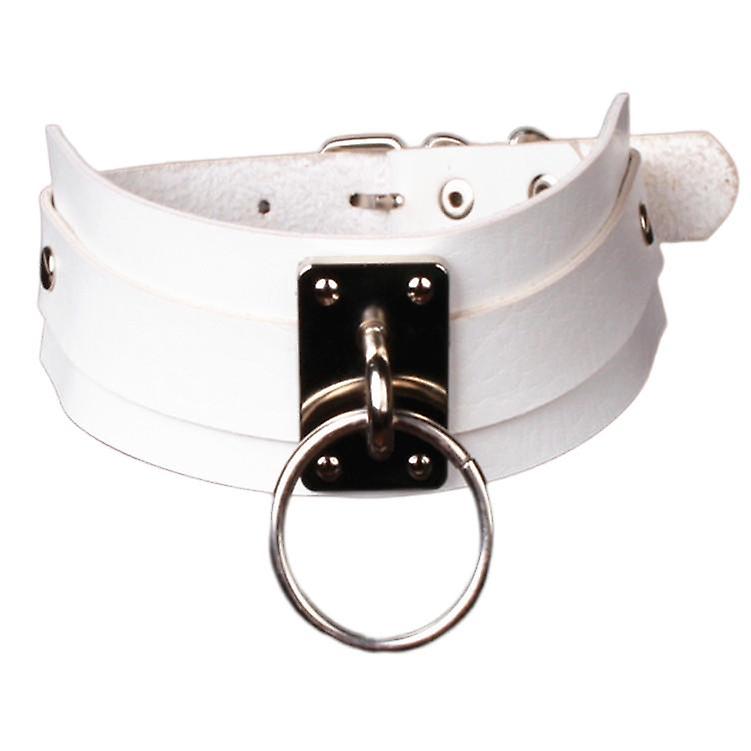 Leather Necklace Collar Choker Punk Goth