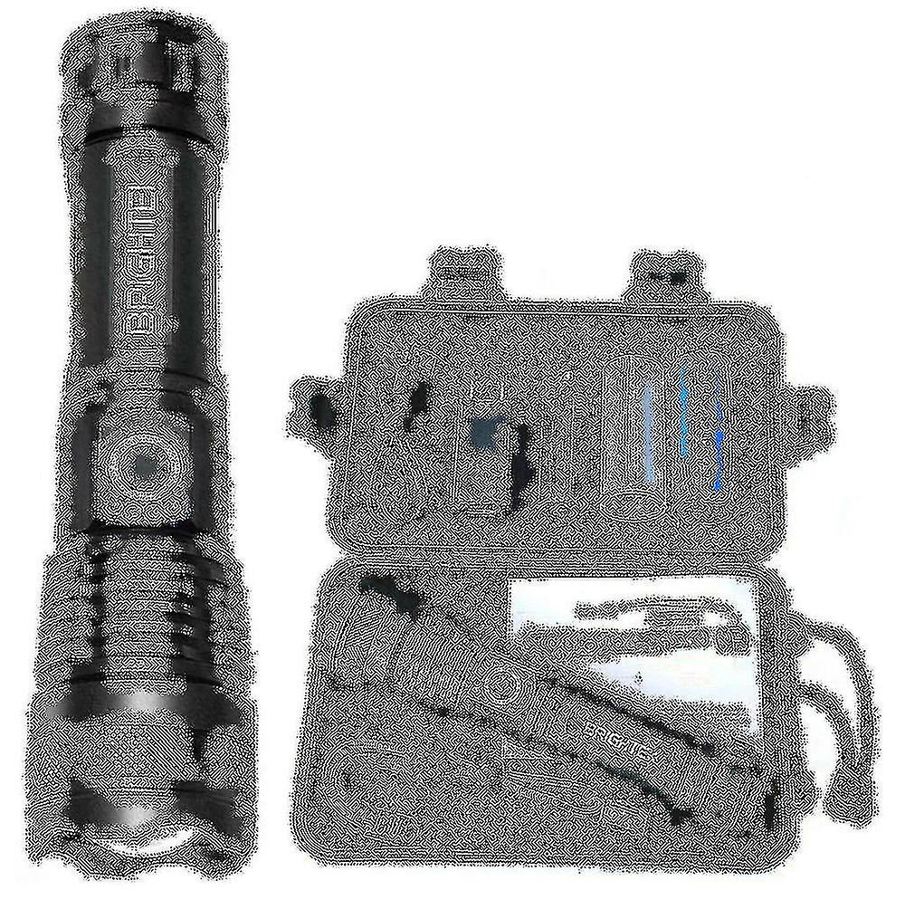 Super Bright 90000lm Led Tactical Flashlight With Rechargeable Battery Zoomable