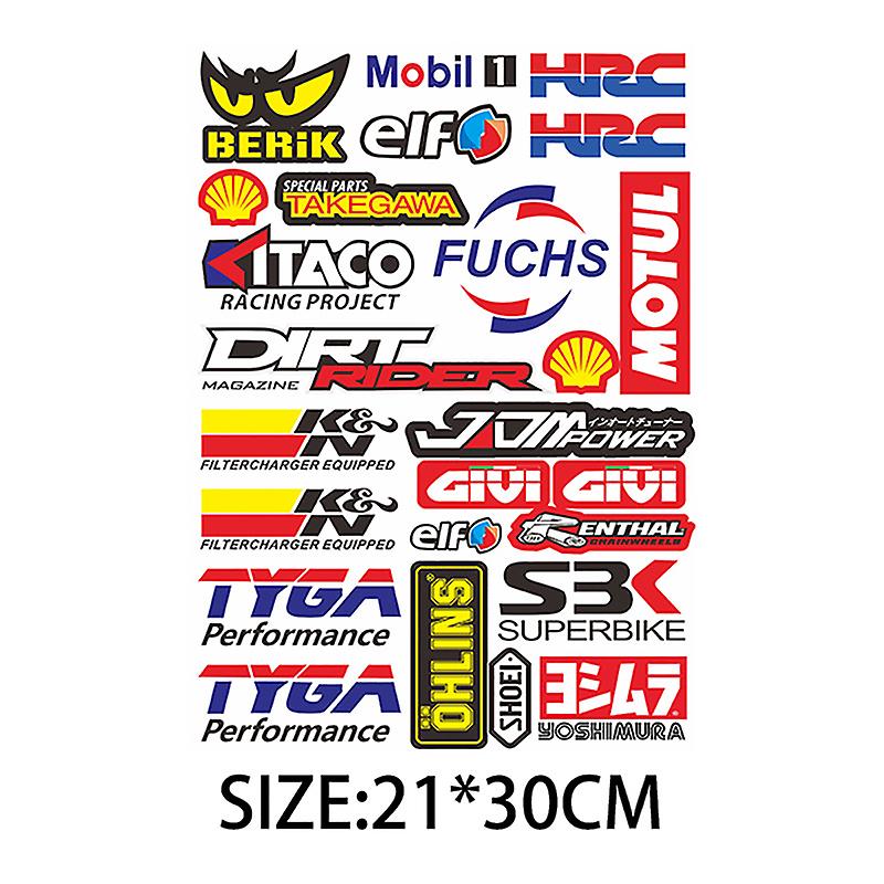 1kpl Pvc vedenpitävät moottoripyörätarvikkeet tarra hännän laatikko sivunauha auton tarra