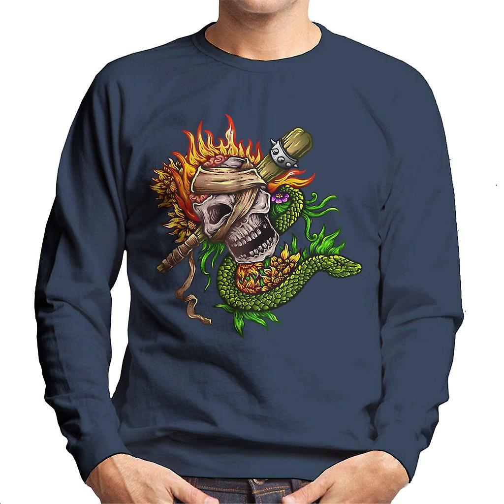 Brann Skull slange menns Sweatshirt