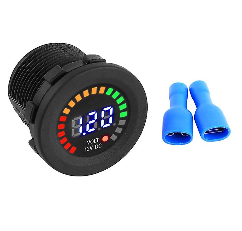 Car Accessories 12V Digital Voltmeter with LED Display Waterproof DC Voltmeter,41mm