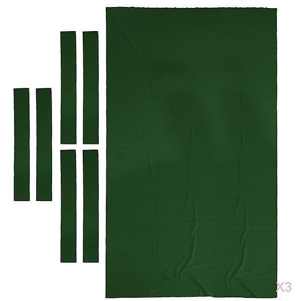 3x Wool Billiard Pool Table Cloth 9ft Pool Table Felt Accessories Green 9ft
