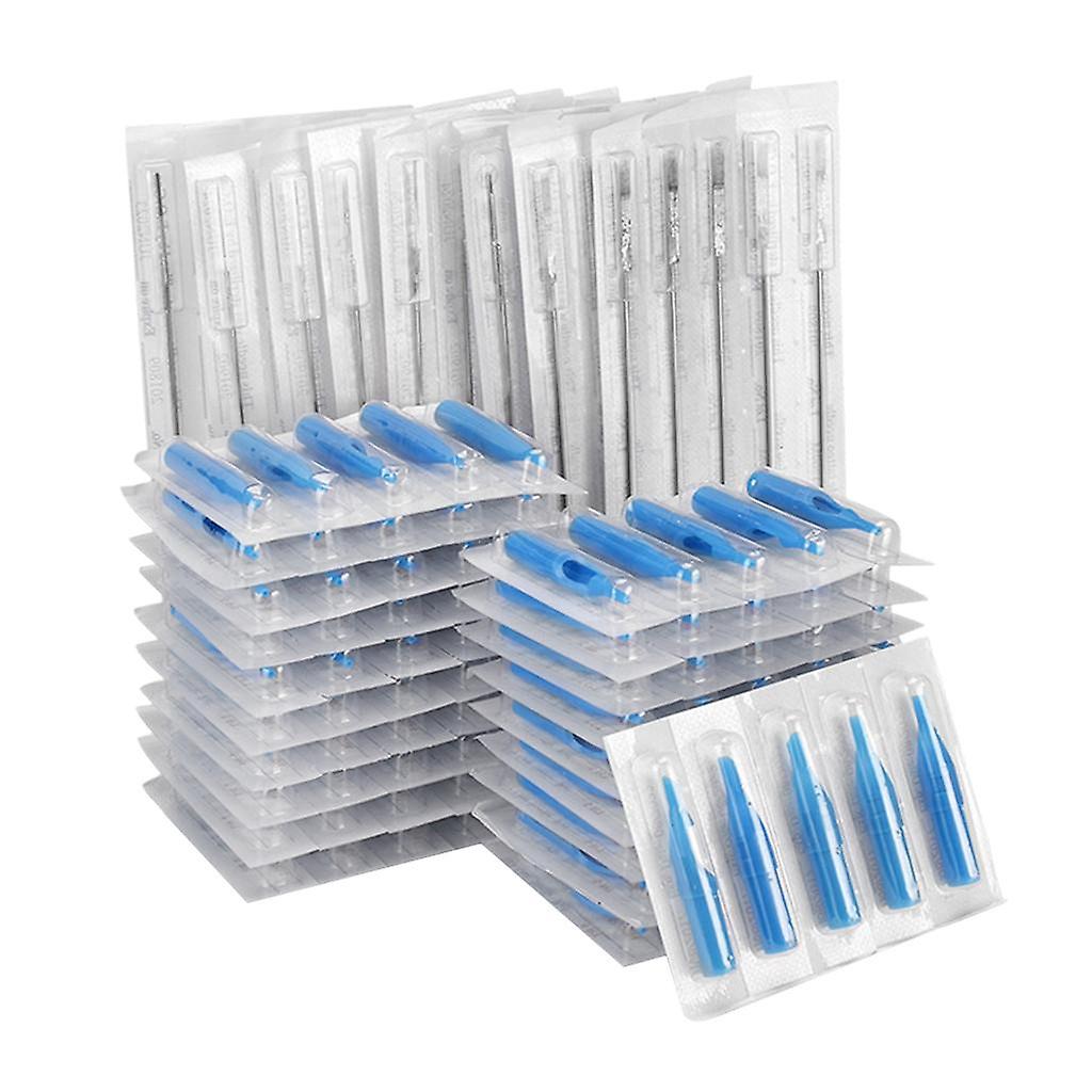 200 Pieces Pre-sterilized Individually Packed Tattoo Needles Nozzle Tips Set