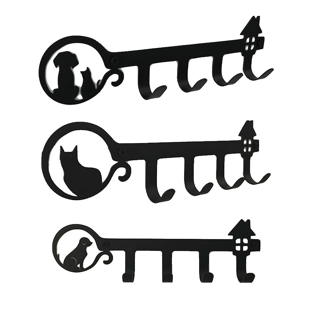 Creative Wall Mounted Hook Coat Hat Holder Rack Iron Hanger