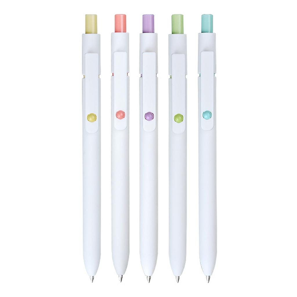 5Pcs Retractable Gel Pen for Student Scrapbooking Journaling