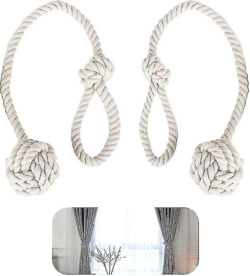 Hand Knitted Curtain Rope Clips Holderscurtain Tiebacks Tieback Stands Curtain Tiebackssingle Ball(2